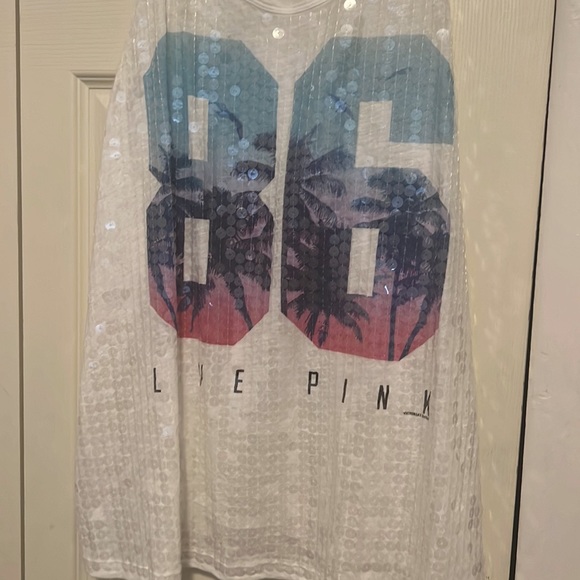 VS Pink race back sequin tank - Picture 2 of 5